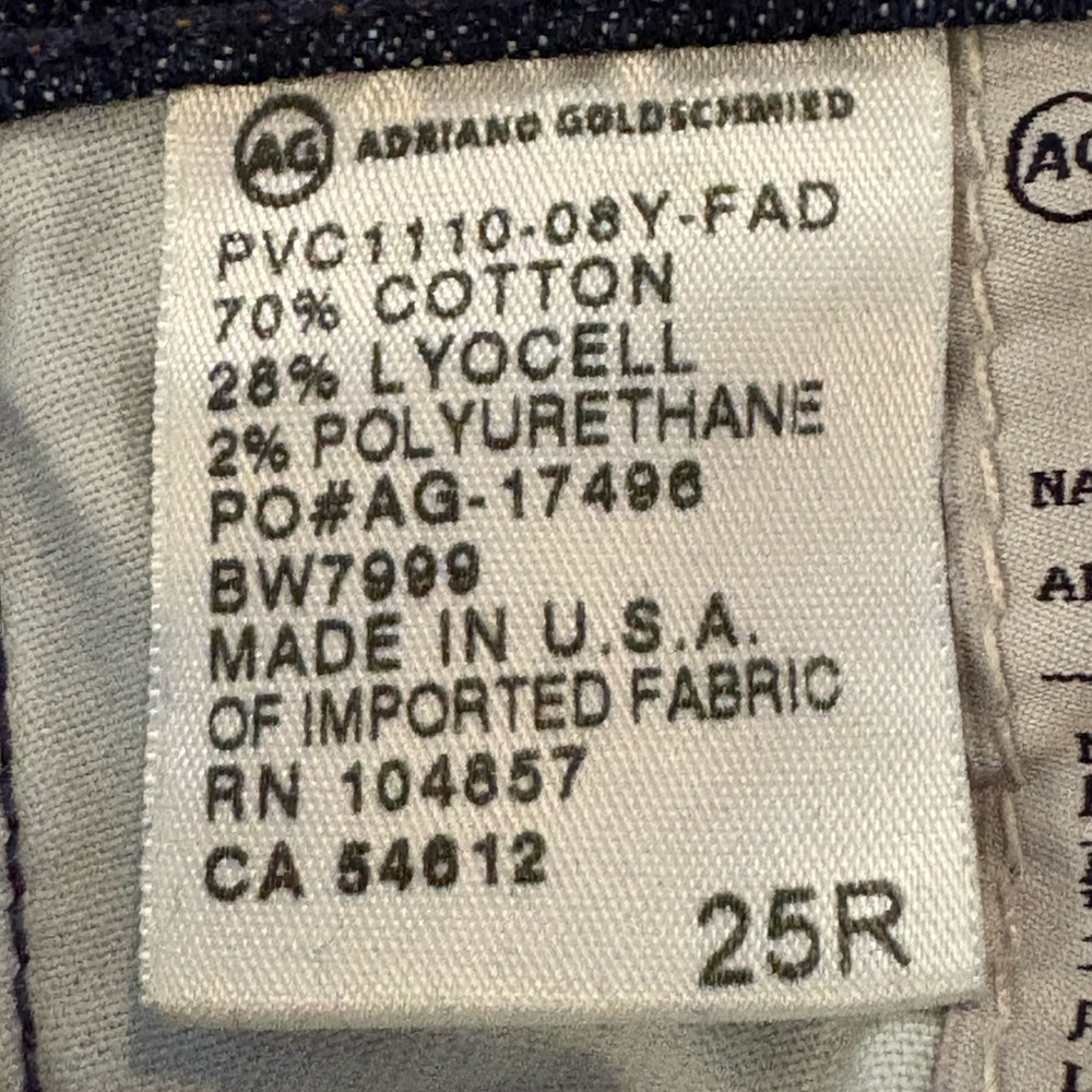 👖AG • Stilt cigarette jeans • 25R • EUC - Picture 10 of 11